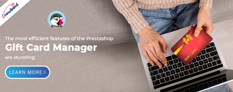 Prestashop Gift card manager module addon by knowband