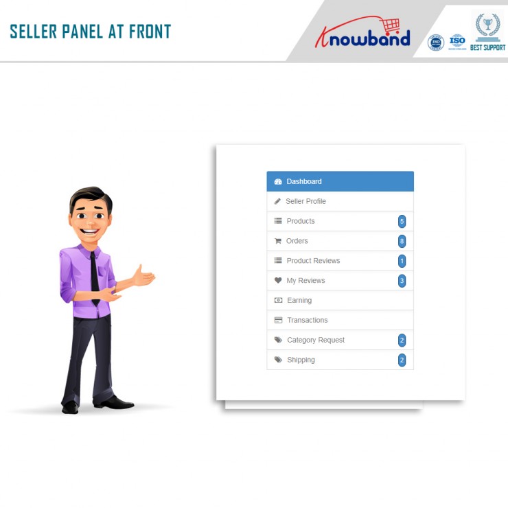 seller front end demo of Prestashop Marketplace Addon 