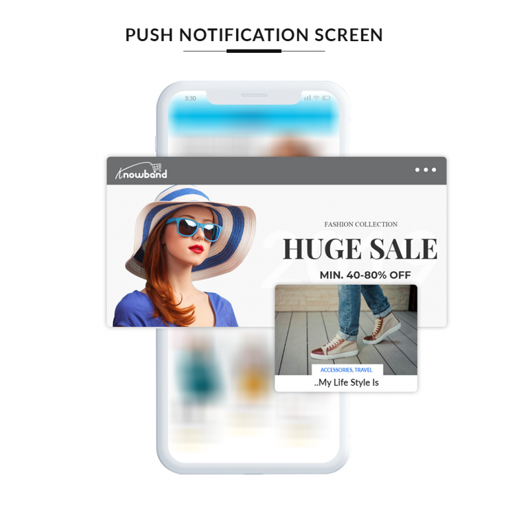 Notifica push di Prestashop Mobile App Builder