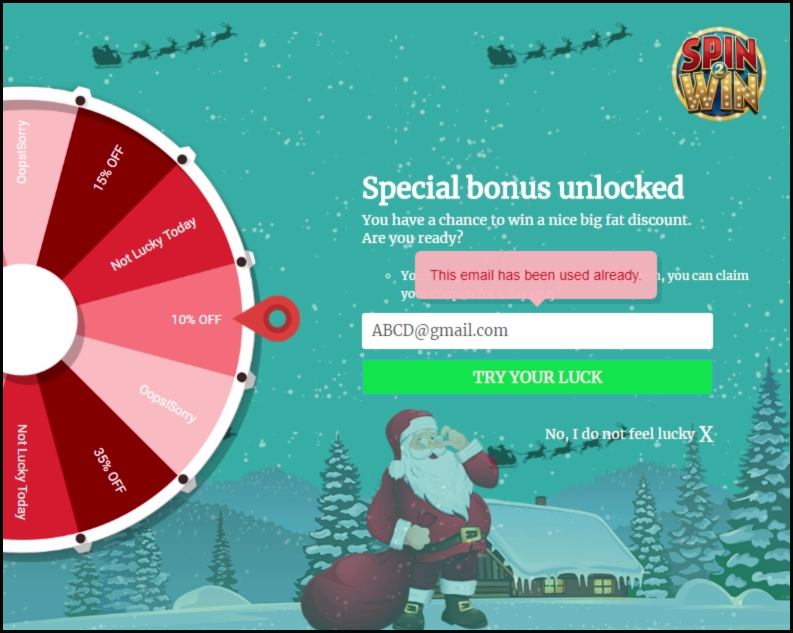 module spin and win pour le thème de noël prestashop