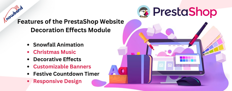 Funktionen des PrestaShop-Moduls für Website-Dekorationseffekte