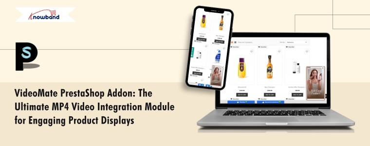 VideoMate is the ultimate MP4 video integration module for PrestaShop, designed to enhance product pages with high-quality video content. This addon allows store owners to easily upload and display MP4 videos directly on product listings, delivering a dynamic and interactive shopping experience. Perfect for showcasing product features, tutorials, or promotional clips, Prestashop Video Manager Module helps boost engagement, increase time on page, and drive higher conversion rates. With its user-friendly interface and seamless compatibility, it's the go-to solution for m