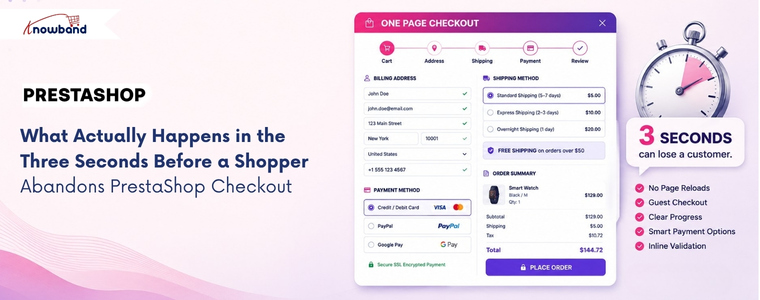 PrestaShop One Page Checkout helping online stores reduce checkout abandonment and improve customer conversions.