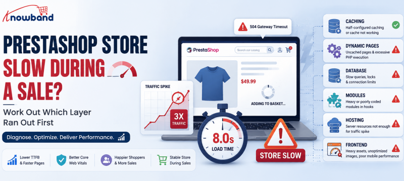 PrestaShop store slow during a sale due to performance bottlenecks