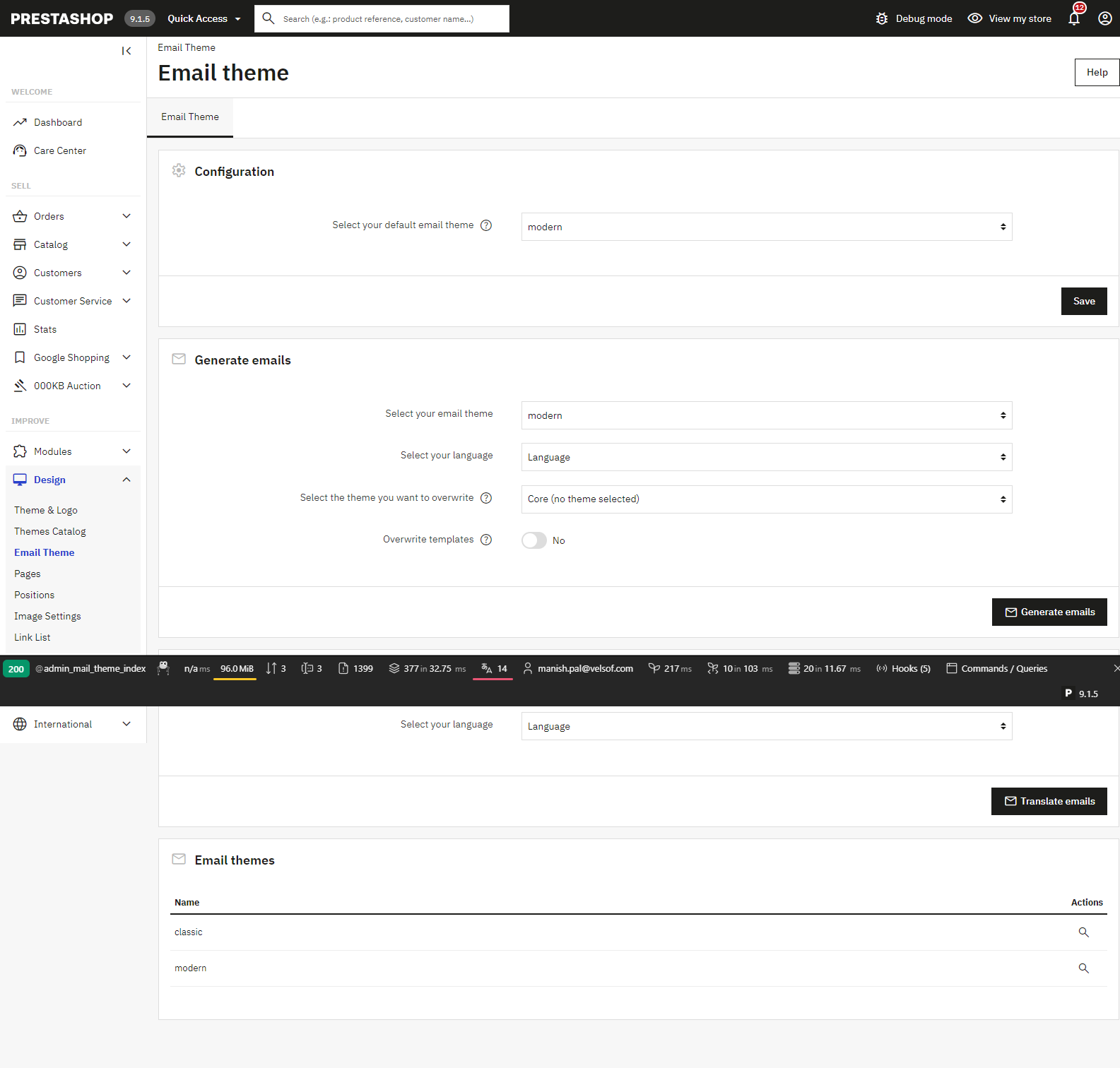 It’s the same override mechanism themes already use for storefront templates, just applied to email.